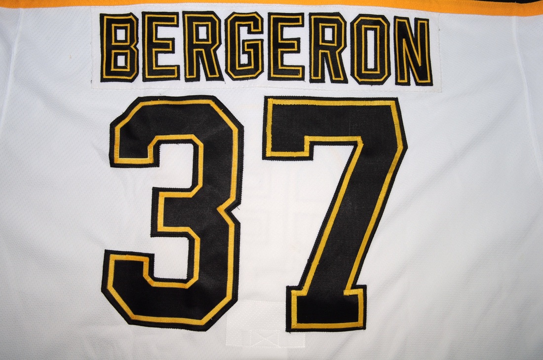 #37 Patrice Bergeron - 2006-2007 White Set 2, Authentic Replica - NHL ...